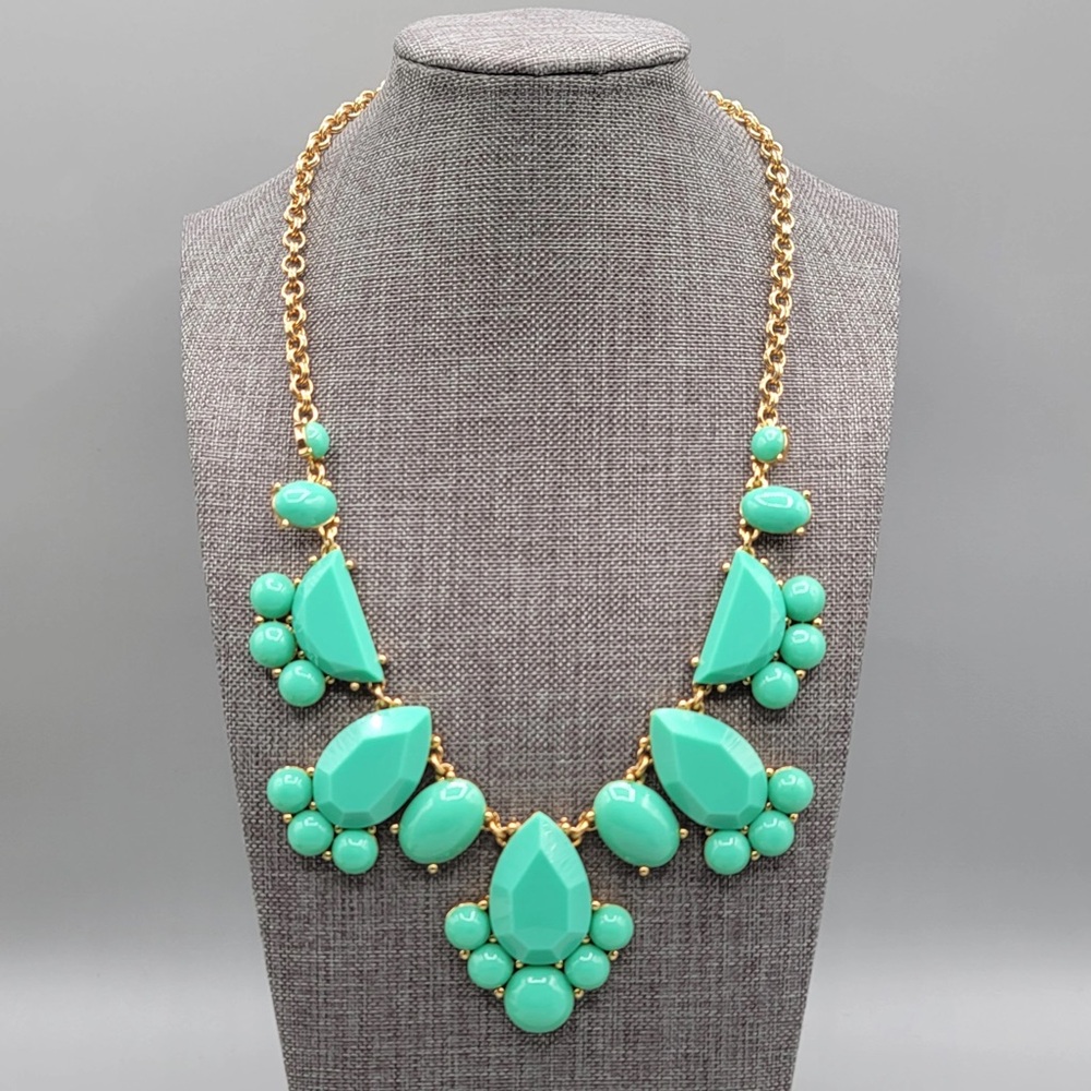 Kate Spade Green Color Day Tripperβ Stone Bib Statement Necklace